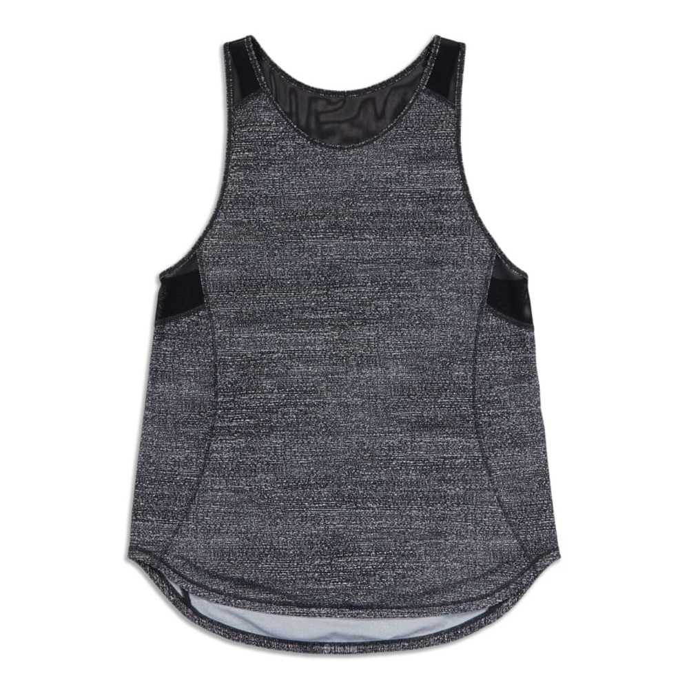 Lululemon Sculpt Tank Top Salt Alpine White Black/Black